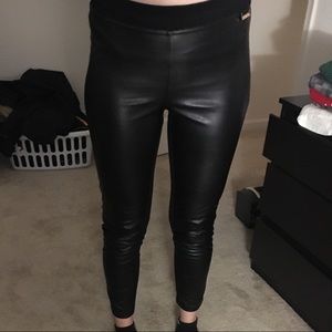 Calvin Klein faux leather pants - ankle length